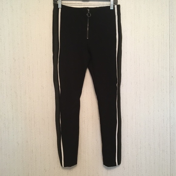 SOLD // ZARA Black Side Striped Pants - Picture 3 of 7